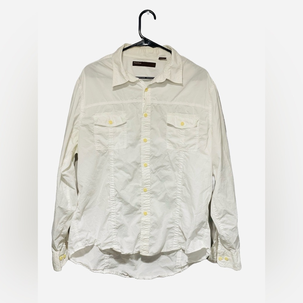 Men’s- Perry Ellis Casual Shirt- US - XL- White